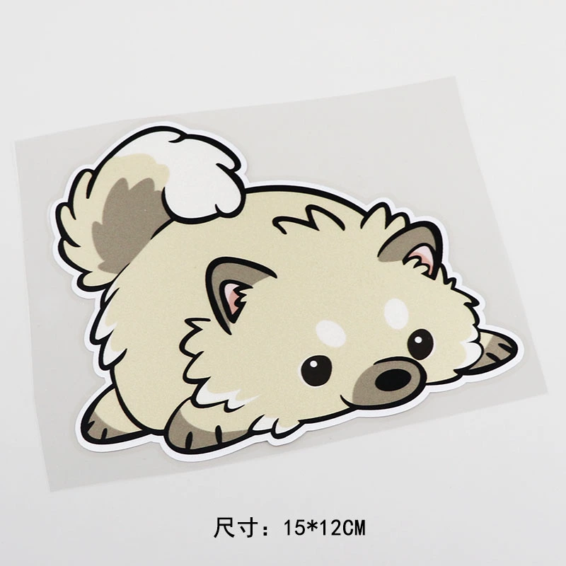 Nhãn dán trang trí xe hơi YJZT Pet Pomeranian CS6099 decal ô tô 