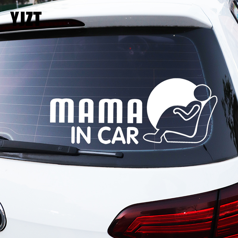 YJZT personality text warning car to mother pregnant woman in the car tail with creative body sticker reflective sticker