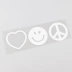 YJZT Love Smiley Peace Cá Tính Dán Xe Hơi Hoạt Hình Dán Xe Trang Trí HY3121 logo oto 