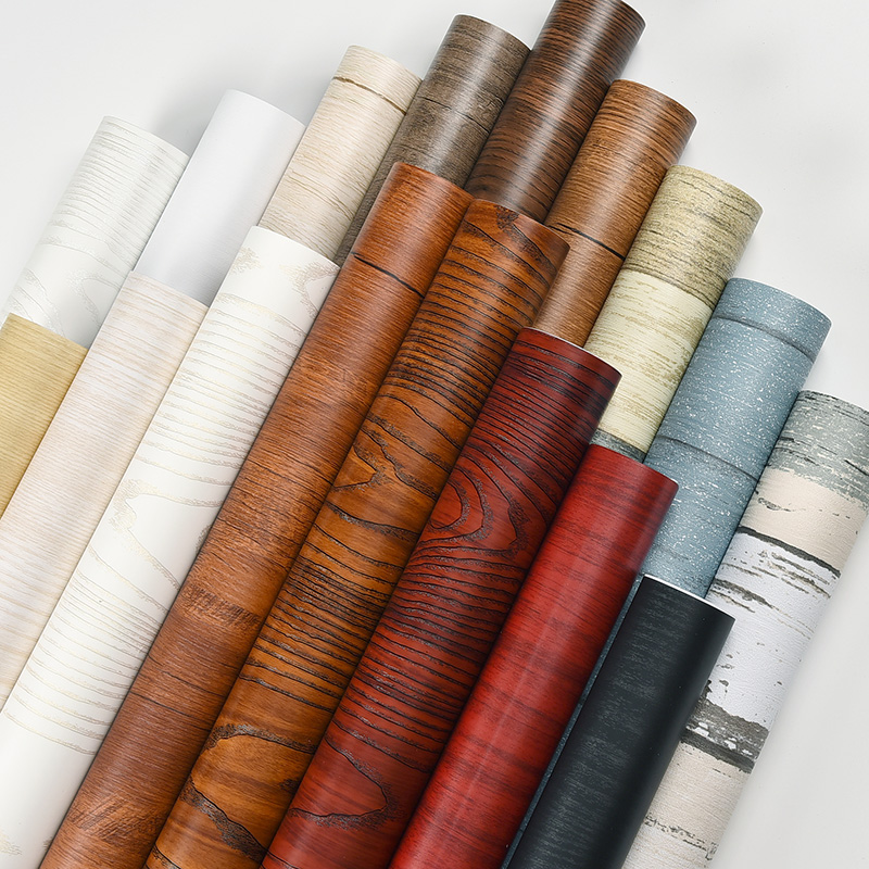 Boeing soft sheet thickened waterproof imitation wood grain self-adhesive wallpaper wooden board desktop wardrobe with old furniture renovation stickers