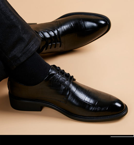 男鞋2025年春季新款英伦风休闲结婚皮鞋男士商务正装上班工作潮鞋