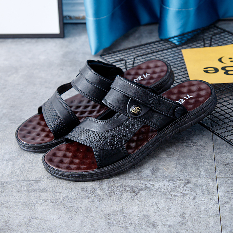 Men's sandals men's beach shoes anti-slip and abrasion resistant external wearing slippers men sandals men's shoes Sandals Sandals Men 's