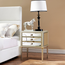 Bedroom light luxury bedside table ins Mini small apartment modern minimalist mirror locker