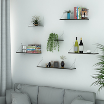 Wall shelf non-perforated wall hanger living room wall Wall bedroom bedside wall bookshelf Wall wall hanging plate