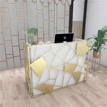 Clothing store cashier counter front desk reception desk modern minimalist wrought iron beauty salon company bar table front desk