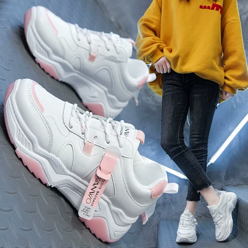 Весенняя белая обувь, белая модная спортивная обувь, подходит для подростков, для средней школы