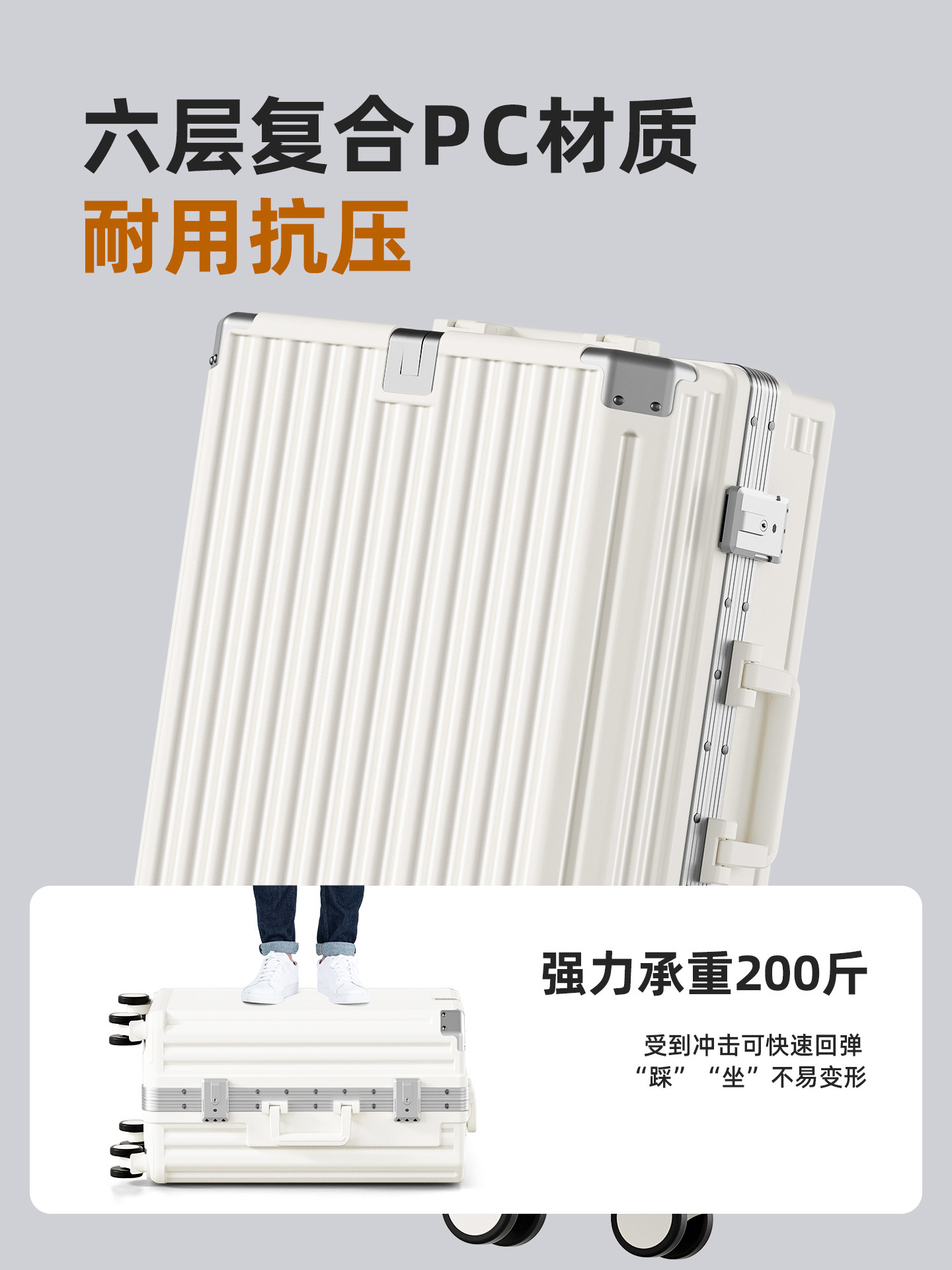 2025 New Model Suitcase Trolley Case for Women 24inch Large Capacity Travel Password Lock Boarding Suitcase for Men Strong and Durable