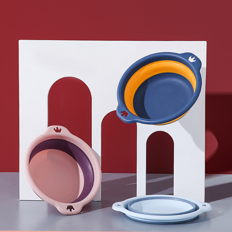 Folding washbasin dorm room with student baby wash with small number of portable travel compressed water basin for household laundry