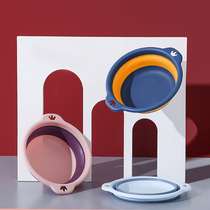 Foldable washbasin dorm room with student baby wash face small portable travel compressed water basin for household laundry