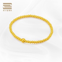 (Malls same section) Zhou Dafu to pass on the small Yuanzhu Fuchchain gold foot gold bracelet F220149