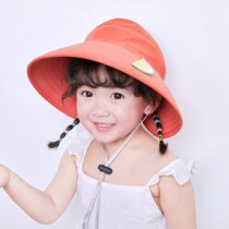  Childrens hat Girls summer sun hat Baby sunscreen sun hat Boys empty top thin anti-UV cool hat