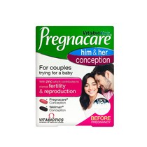 British Pregnacare HisHer conception preconception preparation multivitamin folic acid for men and women