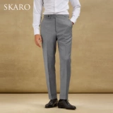 Шерстяной костюм, мужские штаны, пиджак классического кроя, высокая талия