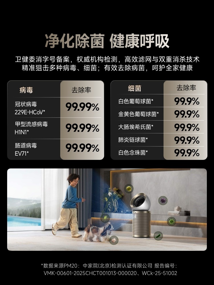 Chuimi Air Purifier Pm20/Pm Neo for Home Use, Removes Formaldehyde, Purifies the Whole House, Eliminates Odors and Bacteria, Air Purification