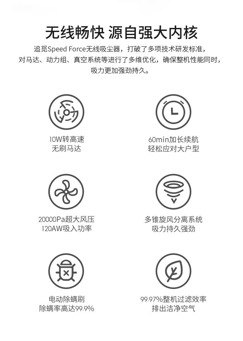 超高性价比 小米生态链 追觅 V9 无线吸尘器20KPa大吸力 图2