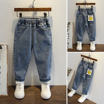 Boy jeans 2022 New children Spring Korean version casual long pants for children Spring and autumn foreign air spring style pants