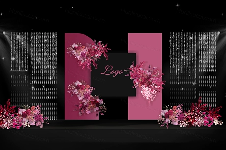 玫红色肯尼亚婚礼主题婚礼效果图婚礼psd源文件素材-婚礼素材网