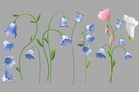 婚礼道具纸花真丝手工仿真花路引装饰立体婚礼效果图PS设计素材-婚礼素材网