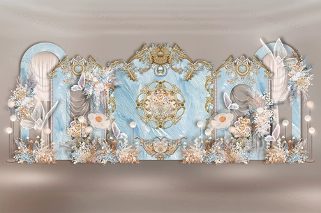 蓝色水彩大理石纹背景婚礼设计效果图背景方案素材psd源文件-婚礼素材网