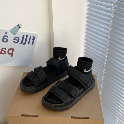 taobao agent Tide, sandals, universal black summer footwear, Korean style, 2022 collection