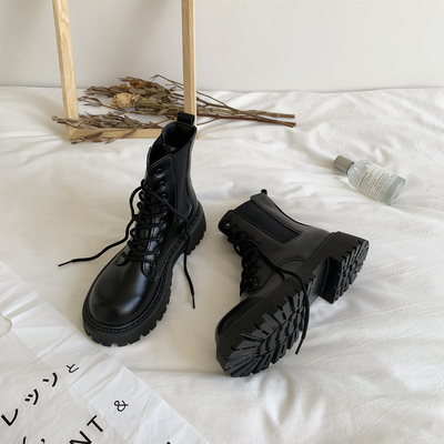taobao agent Martens, Tide, summer universal thin low boots English style platform, 2021 collection, British style, fitted