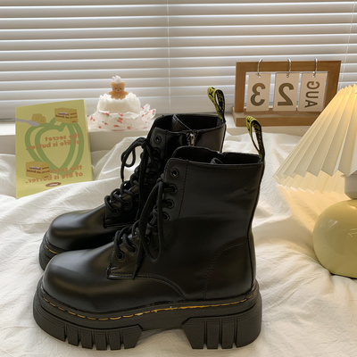 taobao agent Martens, high demi-season universal low boots platform English style, British style, 2022 collection
