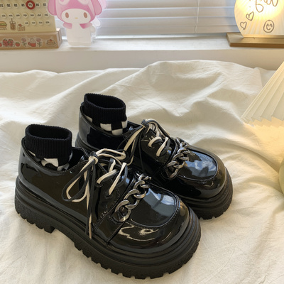 taobao agent Demi-season Japanese high footwear English style platform, British style, 2023 collection