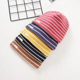 Осенняя трикотажная хлопковая зимняя детская шапка для раннего возраста для новорожденных