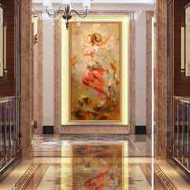 Porch decorative painting modern hand-painted oil painting aisle corridor hanging painting Zeng Hao Dunhuang Flying Goddess impression figure painting