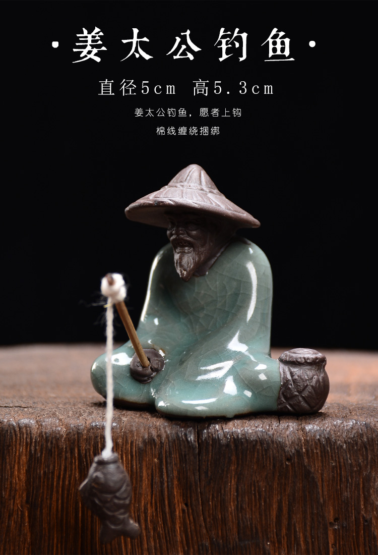 The Desktop zen mini monk creative furnishing articles tea pet elder brother up with ceramic flower pot landscape flowers home decoration of a pet