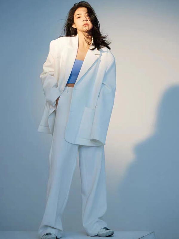 White Blazer for Petite Women, 2025 Spring and Autumn New Style, High-End Korean Version, Casual, Loose, Slimming Suit