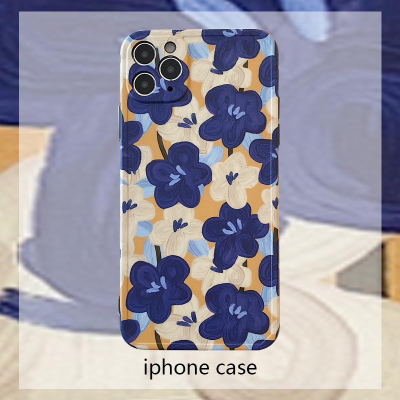 Net red ins wind oil painting flowers apply 11Pro Max Apple X XS XR SE mobile phone protection shell iPhone7p women 8plus silicone gel Korea creative personality