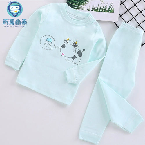 Детское термобелье, хлопковые штаны, нижнее белье, детский комбинезон, осенний комплект для мальчиков