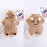 Детский пуховик подходит для мужчин и женщин для девочек, зимнее утепленное демисезонное термобелье для выхода на улицу, комплект, 0-1 лет