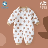 Детская осенняя хлопковая демисезонная стеганая пижама для новорожденных для раннего возраста подходит для мужчин и женщин, детское боди