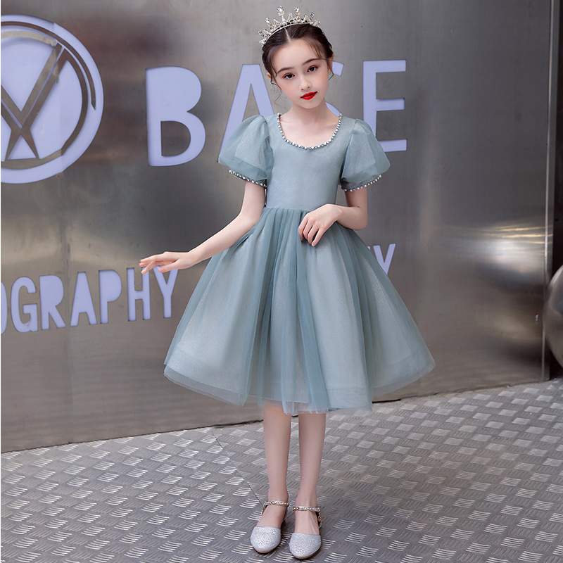 Girls dress birthday princess dress flower girl high-end little girl host children's piano performance dress catwalk summer
