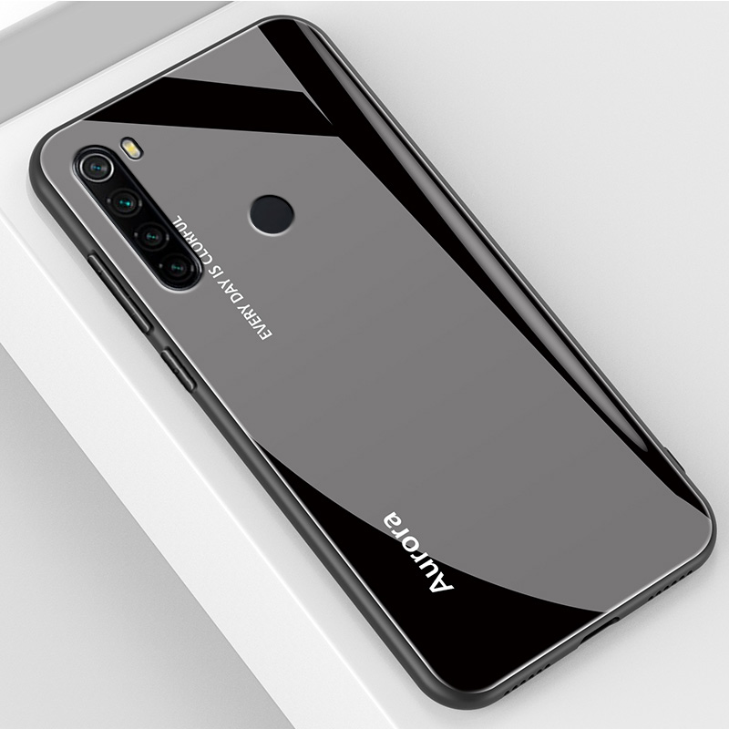 Red Rice Note8 & Bright BlackRed rice note8 Mobile phone shell Redmi   note8 pro Glass Protective shell redmi   not8por All inclusive Fall prevention ultrathin noto8 Soft and hard silica gel millet Shell men and women originality personality tide