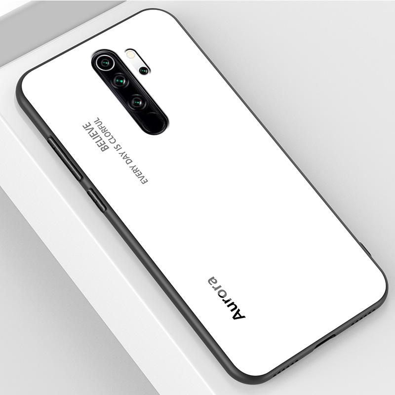 Red Rice Note8pro & Bright WhiteRed rice note8 Mobile phone shell Redmi   note8 pro Glass Protective shell redmi   not8por All inclusive Fall prevention ultrathin noto8 Soft and hard silica gel millet Shell men and women originality personality tide