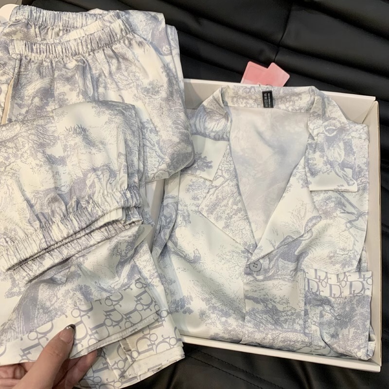 Corey Kispert Silk Couple Pajamas Summer Men and Women High-End 2025 New Home Wear Three-Piece Set