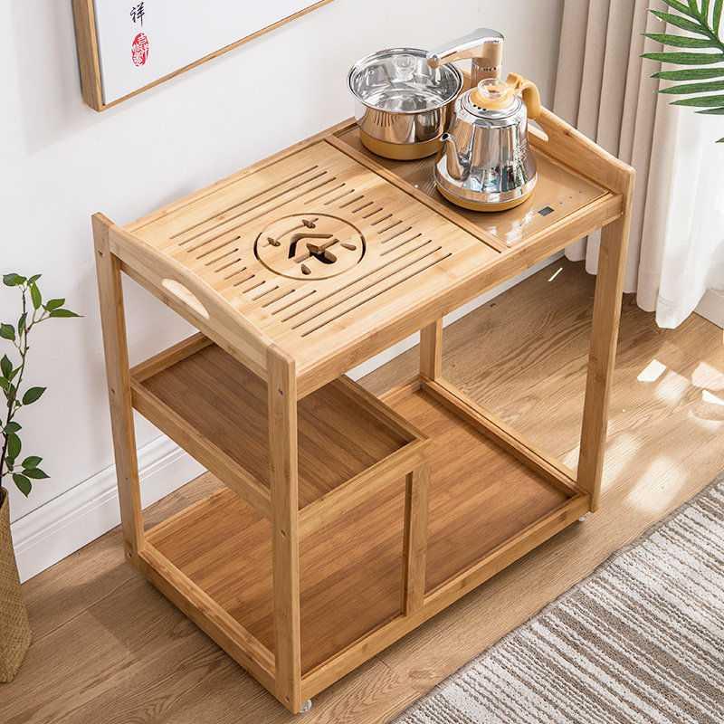Mobile contracted household tea tea sets tea car tank sharply stone tea tray tea set automatic solid wood, small tea table