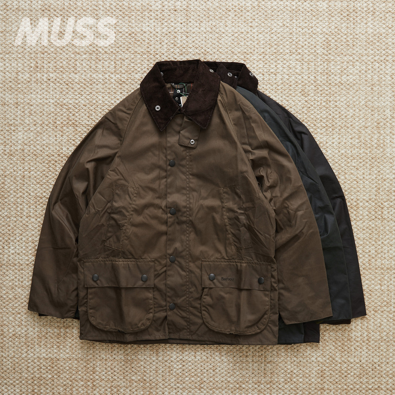 In Stock Barbour Bedale Wax Jacket Vintage Casual Waxed Corduroy Collar Hunting Jacket