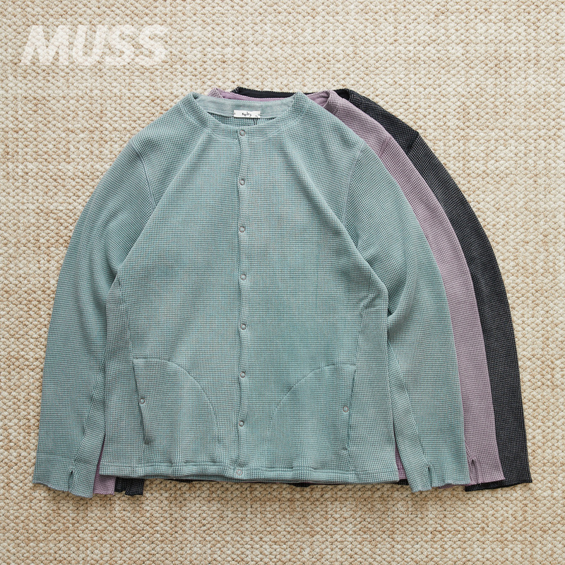 Saby In-Stock Collection Japanese-Made Stone-Washed Vintage Polo Shirt Waffle Cardigan Workwear Jacket Leather Jacket