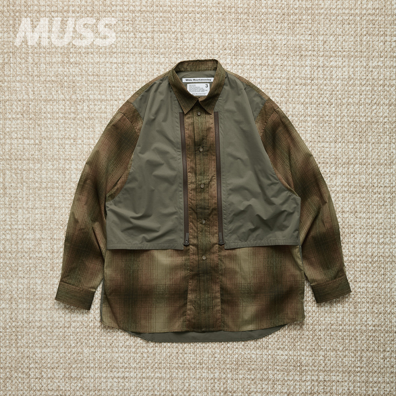 White Mountaineering In-Stock Collection White Mountain Loose Casual Retro Workwear Plaid Shirt White Mountaineering In-Stock Collection White Mountain Loose Casual Retro Workwear Plaid Shirt