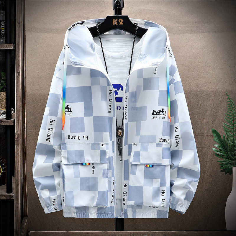 Fat Boy Sunscreen Summer Trend Ice Silk Thin big child jacket 2021 new breathable sunscreen boomer men's clothing