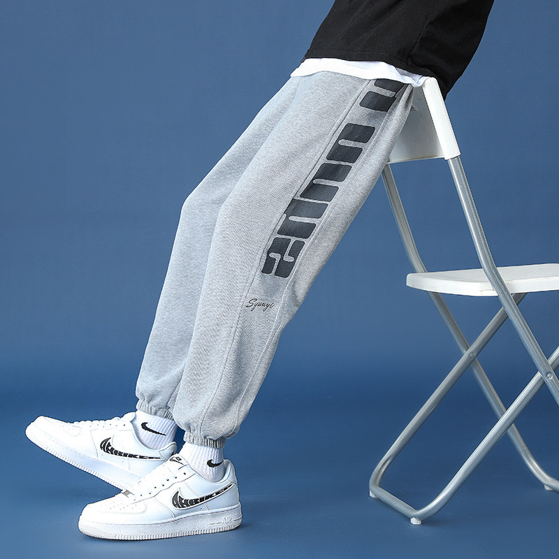 Children's spring summer pants CUHK boy boy sports pants 12-15-year-old boy bunches pants loose tide and thin man fat