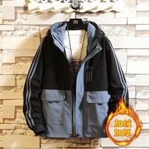 Male Great Boy Autumn Winter Thickened Coat 13 Year Old 15 Spring Dress 16 Junior High School Boy Blouses Handsome Gas Garnter Jacket Tide