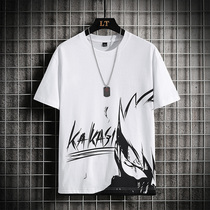 Child short sleeve T-shirt male large child pure cotton 2021 Chauer primary and middle school students 13-15-year-old junior high school students half sleeve summer dress fat