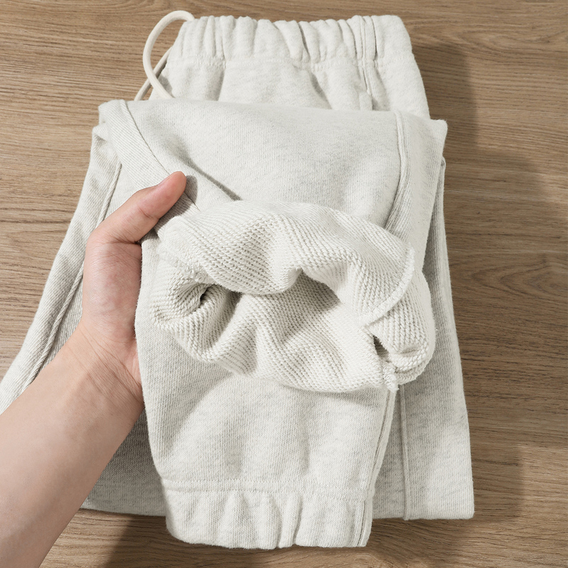 High-Quality 500g Ultra-Heavyweight Pure Cotton Thick Knit Terry Sweatpants for Women, American-Style Loose Casual Versatile Jogger Pants High-Quality 500g Ultra-Heavyweight Pure Cotton Thick Knit Terry Sweatpants for Women, American-Style Loose Casual Versatile Jogger Pants