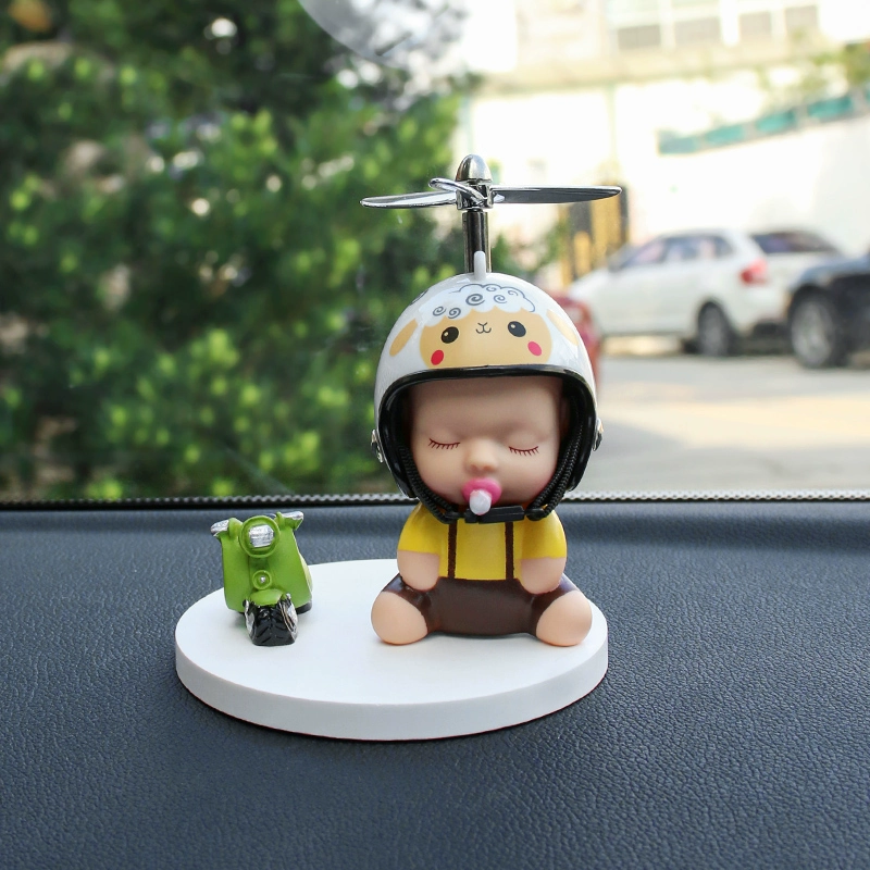 Dễ thương internet người nổi tiếng núm vú giả mũ bảo hiểm cho bé chuồn chuồn tre xe đồ trang trí pin xe ô tô điện xe máy trang trí nước hoa xe hơi cao cấp 