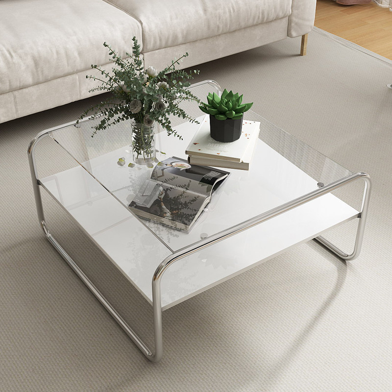 Nordic Creative Wind Tea Light Luxury Modern Simple Stainless Steel in Living Room Household Small Household Short Table